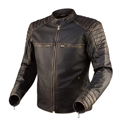 Obrázek REBELHORN Hunter Pro Motorradjacke Herren Leder CE Level 2 Ellbogen und Schulterprotektoren Belüftungskanäle 4 Taschen