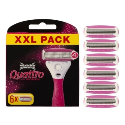 Obrázek Wilkinson Sword Quattro for Women holicí břity pro ženy, strojky, 6 kusů