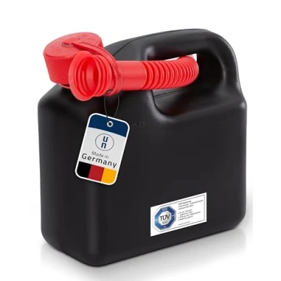 Obrázek Kanystr na pohonné hmoty Standard 3 l, pro benzín, naftu a jiné nebezpečné zboží, homologace UN, vyrobeno v Německu, testováno TÜV, černý