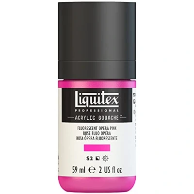 Obrázek Liquitex 2059987 &#039;Liquitex Professional Acrylic kvaš, akrylová barva s kvašovými vlastnostmi, stálá na světle, voděodolná, 59 ml dávkovací láhev růžová fluo