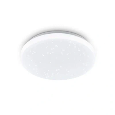 Obrázek EGLO LED stropní svítidlo Pogliola S, Ø 26 cm, nástěnná lampa s 1 žárovkou, křišťálový efekt z oceli a plastu v bílé barvě, do obývacího pokoje, kuchyňská lampa,