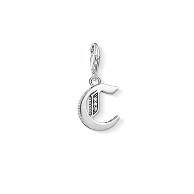 Obrázek Thomas Sabo Dámský elegantní přívěsek J písmeno Charm Club 925 Sterlingové stříbro 1590 643 21, stříbro, Kubická zirkonie