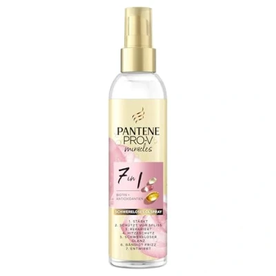 Obrázek Pantene Pro V 7in1 Těžký olejový sprej s biotinem 145 ml. Miracles olej na vlasy pomáhá posílit před poškozením stylingu a chrání třepením. Osvěžuje krepatění voní