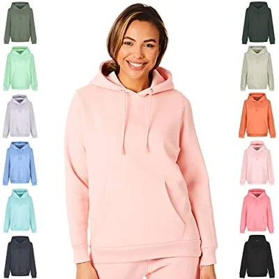 Obrázek Light &amp; Shade LSLSWT005 Super Soft Touch Loungewear Kapuzen Sweatshirt Oberteil für Damen, Rose, M
