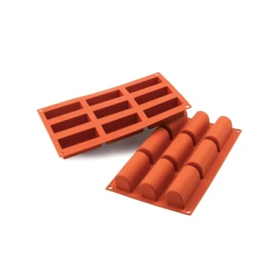 Obrázek Silikomart Silikonová forma SF130 pro monoporce Midi Bche, nepřilnavý povrch, 9 monoporcí, 1 ks pečicí forma, 84 x 32 mm, v 35 Made in Italy