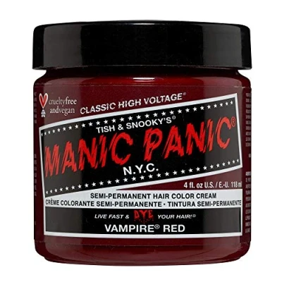 Obrázek Manic Panic Vampire Red Classic krém, Vegan, Cruelty Free, Semi Permanent Hair Dye 118 ml