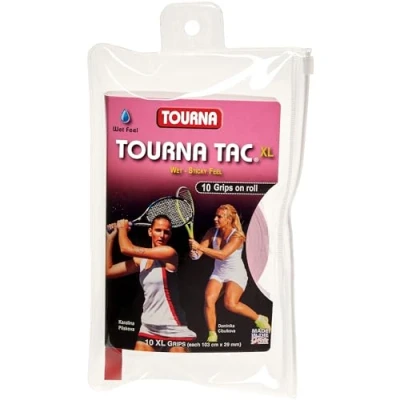 Obrázek Tourna Tac tenis Racquet Overgrip 10 XL Durable Overgrips Absorbent Tacky Feel, Růžová, Jednotná velikost