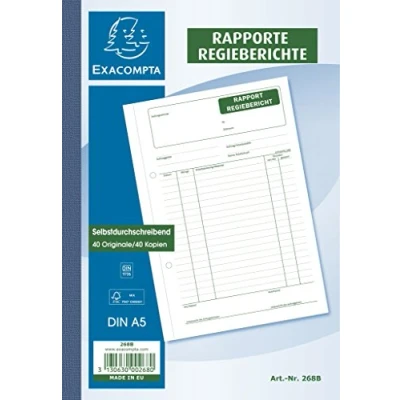 Obrázek Exacompta 268B Manifolds Rapport zprávy o režii DIN A5, 1 x 40 listů