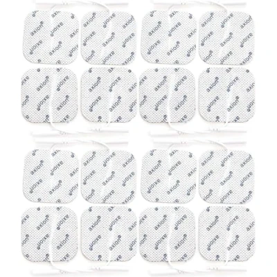 Obrázek 16 TENS EMS elektrody Pads 5 x cm, opakovaně použitelné lepicí pro přístroje a Trainer, velmi dobrá vodivost, 2mm přípojka Certifikovaný zdravotnický výrobek axion
