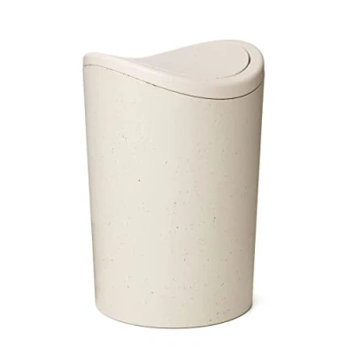 Obrázek TATAY Koupelnový odpadkový koš s výklopným víkem kompaktní a moderní design Robustní plastový materiál snadné čištění 19 x 28 cm Ecohome