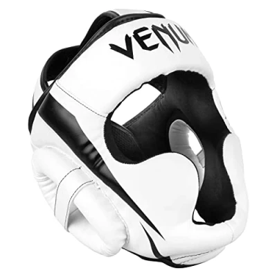 Obrázek Venum Pánská Elite Boxing pokrývka hlavy Ochrana hlavy, bílá/černá, jednotná velikost