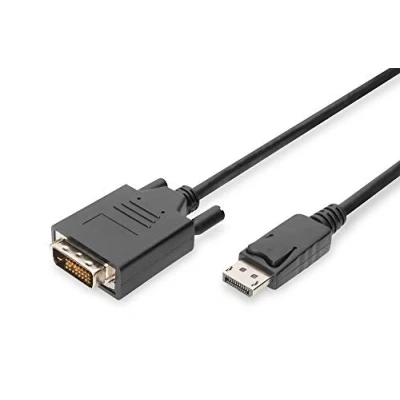 Obrázek DIGITUS DisplayPort kabel adaptéru DP na DVI(24+1) Full HD 5 m zamykání, 60 Hz kompatibilní s monitorem, PC