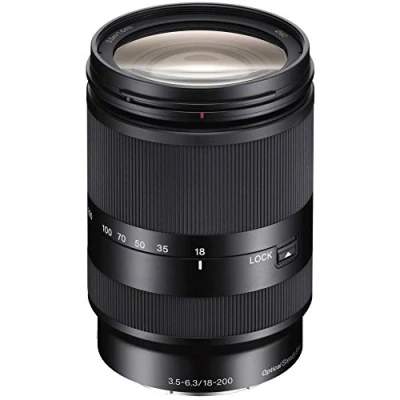Obrázek Sony SEL 18200LE zoom objektiv (18 200 mm, F3.5 6.3, OSS, APS C, vhodný pro A6700, A6600, A6400, A6100, ZVE10, E Mount) černý