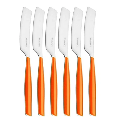 Obrázek BUGATTI, Glamour, Set mit 6 kleinen Streuern aus Edelstahl 18/10 und ORANGE Griff, spülmaschinenfest, Bugatti Pro Tech Systemformteil