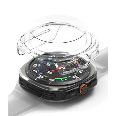 Obrázek Ringke Slim &amp; Glass kompatibilní s Samsung Galaxy Watch Ultra 47mm pouzdro, tenké tvrdé PC ochranné pouzdro ochranou proti poškrábání pancéřové sklo ochrana displeje Clear