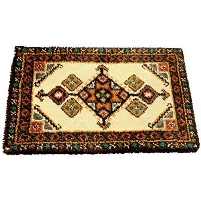 Obrázek Vervaco Koberec s knoflíkovým háčkem, akryl, vícebarevný, 50_x_75_cm