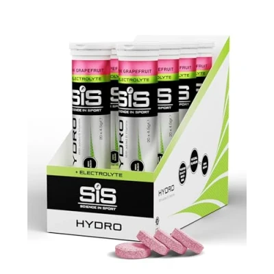 Obrázek Science in Sport HYDRO tablety 160 ks. Pink grapefruit elektrolytové tablety, veganské a bezlepkové, šumivé pro stimulaci hydratace vyváženou domácnost elektrolytů