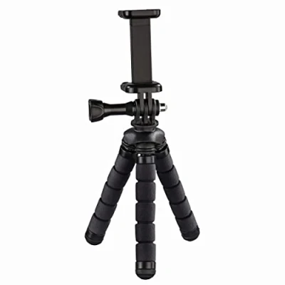 Obrázek Hama Flex ministativ 1/4 palce pracovní výška = 7 14 cm černý pro smartphony a GoPro, 00004609,