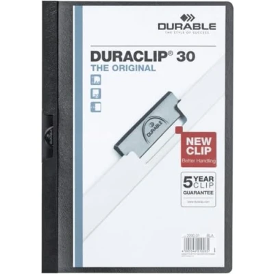 Obrázek Durable Svorka Duraclip Original 30 (pro 1 listů A4), 25 kusů, černá, 220001