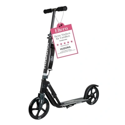 Obrázek HUDORA koloběžka pro dospělé skládací dospělé, výškově nastavitelná, BigWheel 205 stabilní hliníková