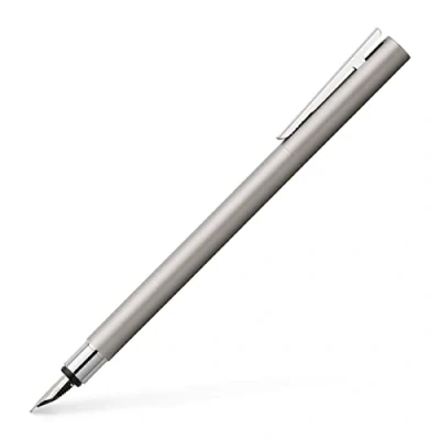 Obrázek FABER CASTELL 342101 plnicí pero Neo Slim ušlechtilá ocel, šířka pera F, stříbrná matná