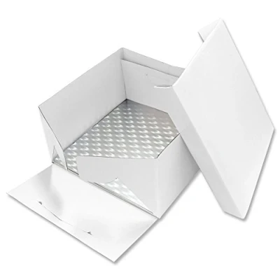 Obrázek PME BBS887 čtvercová forma na dort a krabice 22 cm, plast, bílá, 23 x 15,2 cm