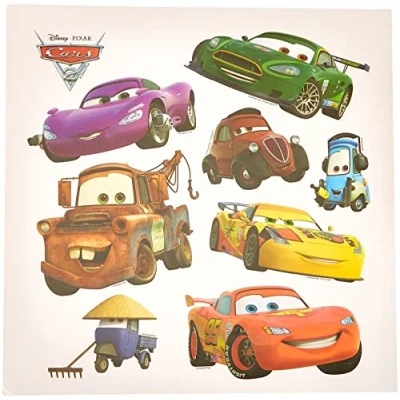 Obrázek AG Design Disney Cars dětský pokoj nálepka na zeď, PVC fólie (htalate Free), vícebarevná, 30 x cm