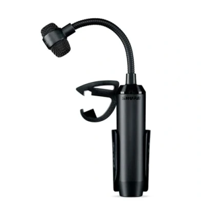 Obrázek Shure Schlagzeug Kondensatormikrofon PGA98D mit Schwanenhals und Nierencharakteristik, inkl. Klemmhalterung XLR Kabel