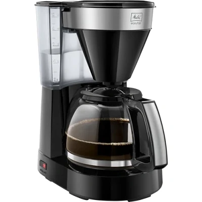 Obrázek Melitta Easy Top kávovar na překapávanou kávu se skleněnou konvicí zastavení odkapávání 10 šálků černý (1023 04)