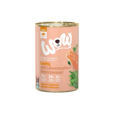 Obrázek Konzerva WOW Adult losos s rajčaty 400g