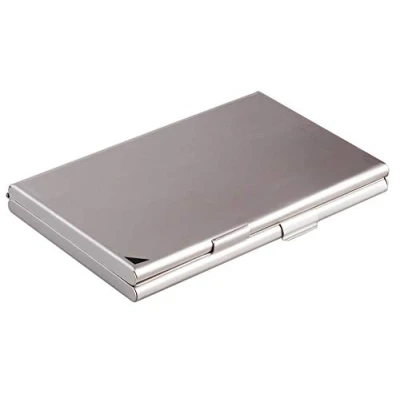 Obrázek Durable Dávkovač na vizitky (Business Card Box Duo, s přihrádkou) 1 kus, stříbrný, 243323