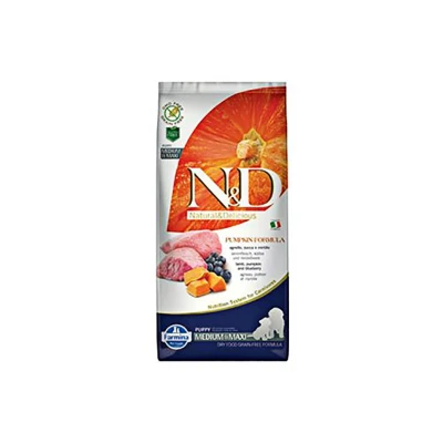 Obrázek N&amp;D Grain Free Pumpkin Dog Puppy Medium/Maxi Lamb &amp; Blueberry 12kg