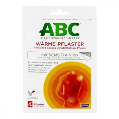 Obrázek Beiersdorf AG ABC hřejivé náplasti citlivé, bezbarvé (balení 4 ks)