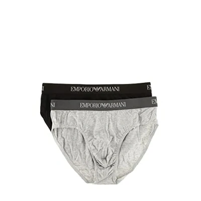 Obrázek Emporio Armani Pánské kalhotky (balení 2 ks), Black/Grey Melange
