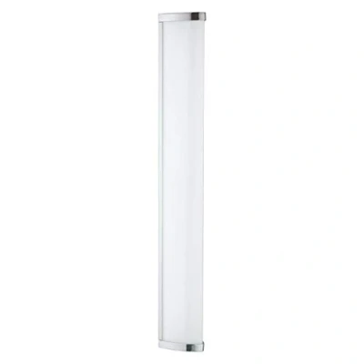 Obrázek EGLO LED nástěnná lampa Gita 2, osvětlení zrcadla z kovového odlitku v chromu a plastu bílé barvě, do koupelny, svítidlo vlhkého prostoru, neutrální bílá, IP44, L 60 cm