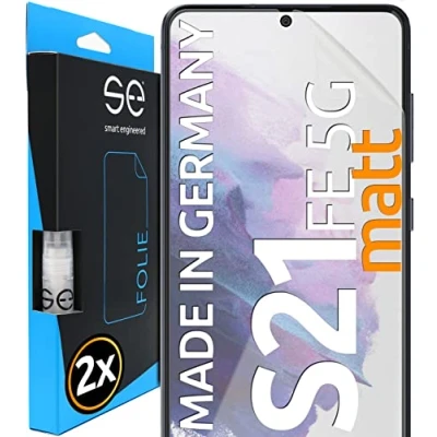 Obrázek 2x se® 3D ochranná fólie antireflexní pro Samsung Galaxy S21 FE, protiprachová, 100% otisky prstů a kompatibilní s FaceID, jednoduchá instalace bez bublin, ultra čirá, odolná proti poškrábání, z