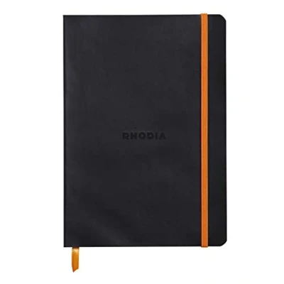 Obrázek Rhodia 117452C poznámkový sešit Rhodiarama s měkkou obálkou, dot grid, 80 listů, 90 g papír v barvě slonoviny, A5 148 x 210 mm, záložka, vnitřní kapsa, 1 kus, černá