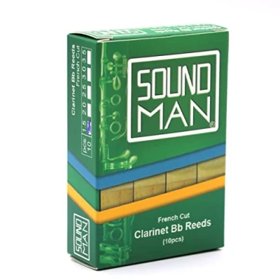 Obrázek 10 lístků na klarinet Böhm, Soundman®, Boehm, klarinet, plátky, dřevěné listy, 1 krabička (1,5)