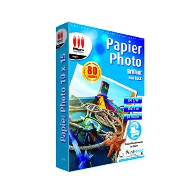 Obrázek fotopapír A6 list papír do tiskárny fotografický Eco Pack vysoce lesklý formát 200 g/m² 80 listů