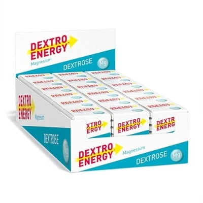Obrázek DEXTRO ENERGY Kořenky magnetie (balení 18 výhod) kostky z hroznového cukru se sacharidy a ovocnou chutí, ke snížení únavy, s maltodextrinem, bez laktózy lepku