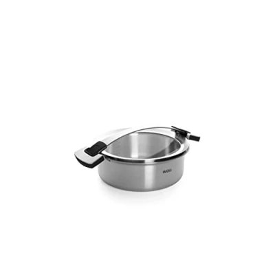Obrázek Woll Hrnec na pečení Concept pro s poklicí indukční, Ø 24 cm, 9 cm vysoký, 4,0 l vhodný všechny typy sporáků, ušlechtilá ocel, do trouby 220 , stříbrný