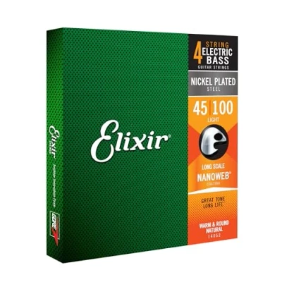 Obrázek Elixir® struny Nickel Wound 4 str. E Bass s NANOWEB® vrstvou, Long Scale, Light (.045 .100)