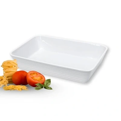 Obrázek Küchenprofi Zapékací mísa BurGUND, obdélníková 20 cm z tvrdého porcelánu, bílá, vhodná do mikrovlnné trouby, myčky, žáruvzdorná 280, tvar trouby malý