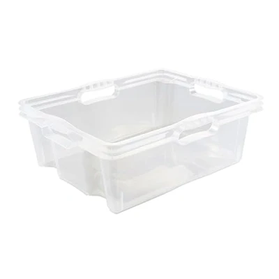 Obrázek keeeper Úložný box s integrovanými úchyty, velikost: l, 43 x 35 15 cm, 16 Franz, transparentní