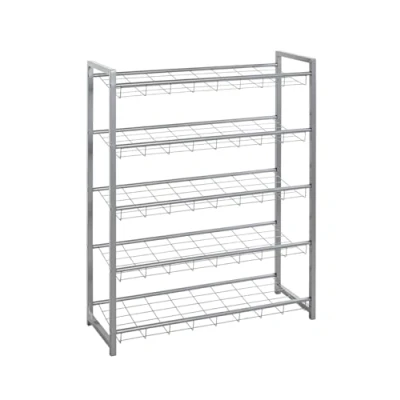 Obrázek HAKU Möbel Regál na boty hliník, kov rozměry: š 80 cm x v 106 h 30 cm, styl: moderní