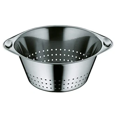 Obrázek WMF Gourmet sítko z ušlechtilé oceli 24 cm, cedník s velkými otvory, síto na nudle, kuchyňské Cromargan, ušlechtilá ocel vhodné do myčky