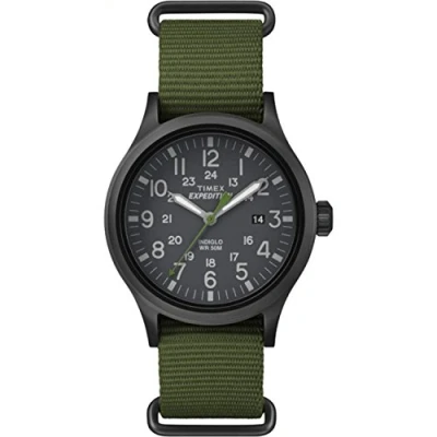 Obrázek Timex Unisex náramkové hodinky Expedition Scout Analog Quarz Nylon, Zelená, Nylon Slip Thru Strap