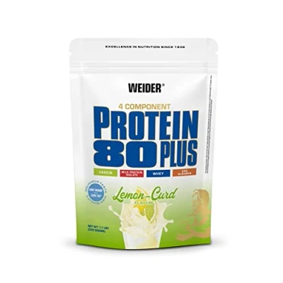 Obrázek WEIDER Protein 80 Plus vícesložkový proteinový prášek, prášek pro krémové, nehanebně chutné proteinové koktejly, kombinace Whey, kaseinu, izolátu mléčného proteinu a vaječných bílkovin,