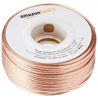 Obrázek AmazonBasics Kabel reproduktorů 1,3 mm² / 16, 30,48 m (100 stop)