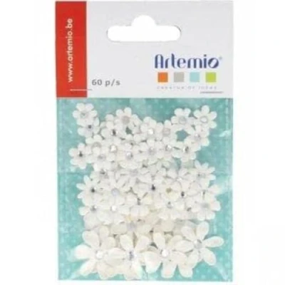 Obrázek Artemio Set 60 Mini Blumen, Papier, weiß, 7,5 x 1 11,5 cm